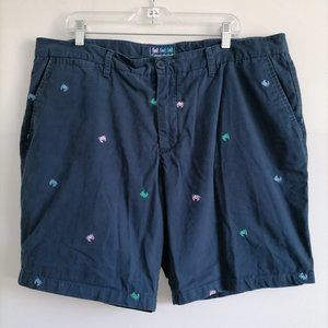 Charleston men's Navy Blue Shorts Crab Embroidery Size 40
